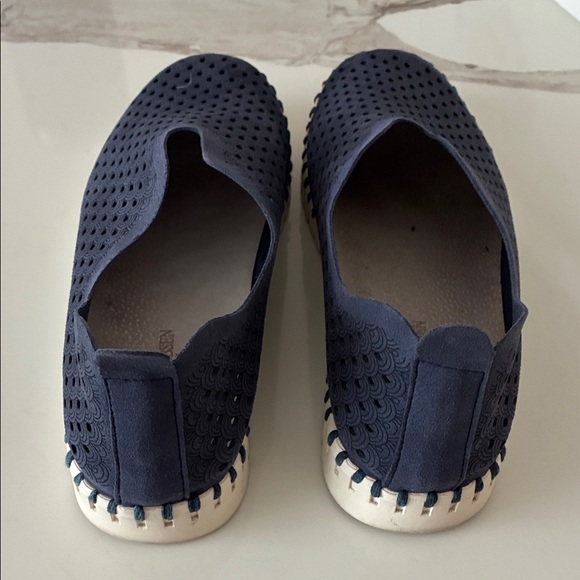 Navy Perforated Slip-On Sneakers - Picture 3 of 6